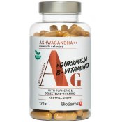 BioSalma Ashwaganda + Gurkmeja & B-vitamin 120 kapslar