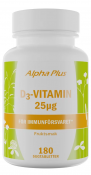Alpha Plus D3-vitamin 25µg 180 sugtabletter