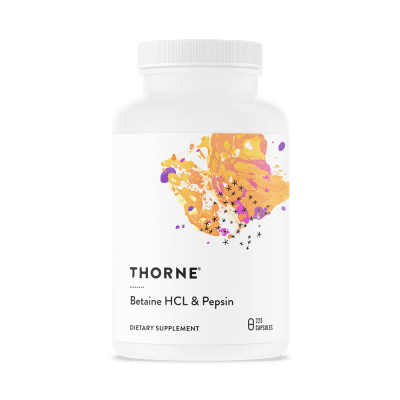 Thorne Research Betaine HCL & Pepsin 225 kapslar