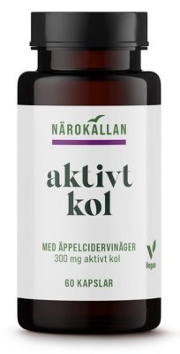 Närokällan Aktivt Kol + Äppelcidervinäger 60 kapslar (kort datum)