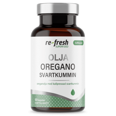 Re-fresh Oregano och svartkumminolja 90 kapslar